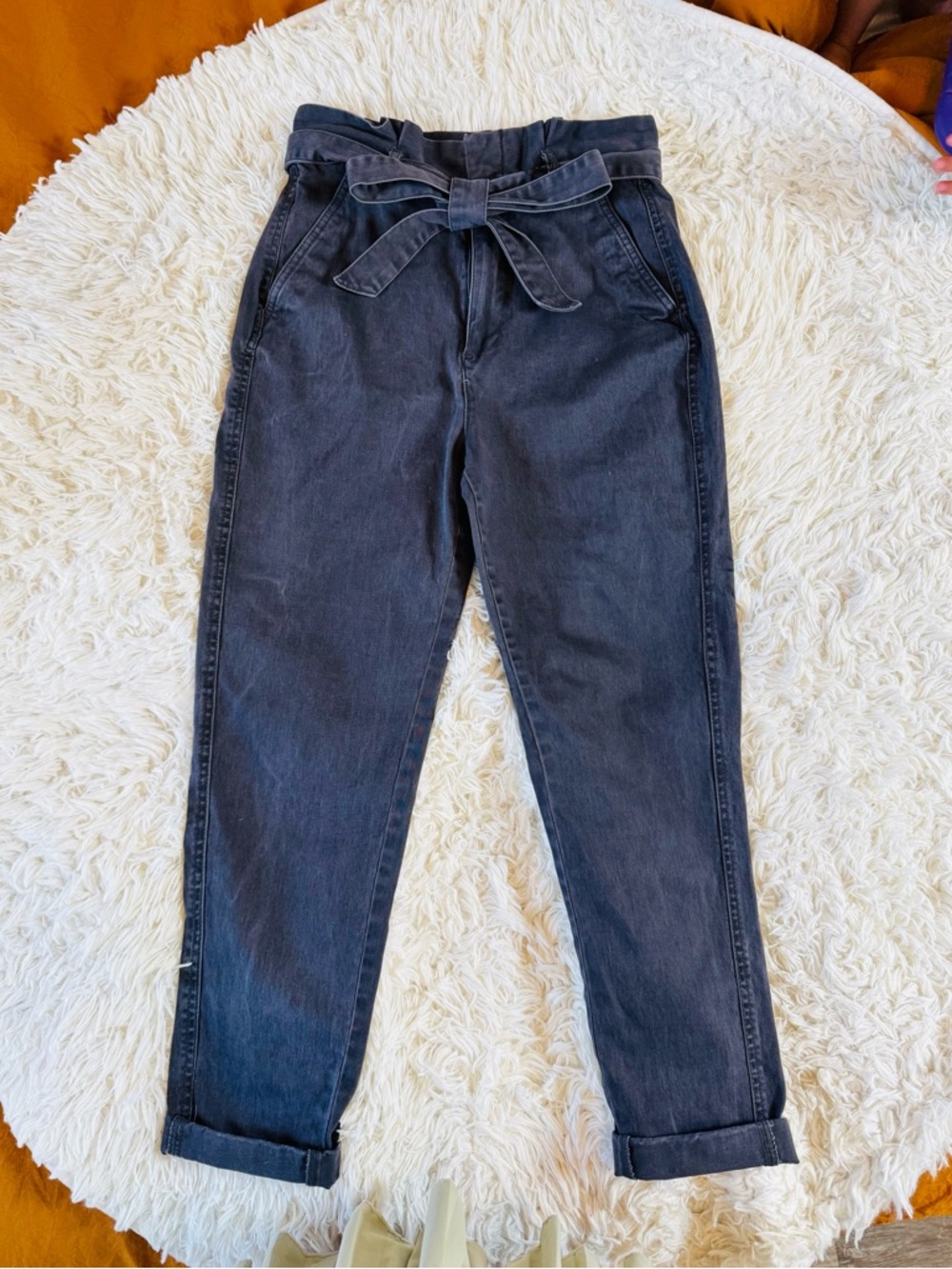 High Waisted Tie Waist Pants